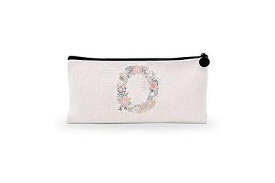 Bonamaison Digitaal bedrukt canvas etui met ritssluiting, etui met ritssluiting, pennenzak voor school, canvas voor kinderen, jongens, meisjes, 100% katoen, uniseks, 1 stuk, 21 x 12 cm