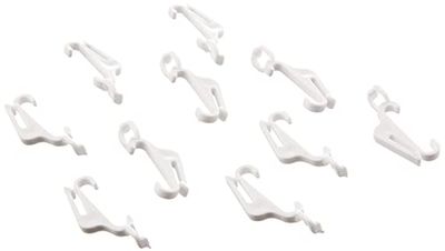 Merriway BH03642 (10 Pcs) Curtain Track Rail Glider Hook To Fit Swish Fast White Curtain Track - Pack of 10 Pieces