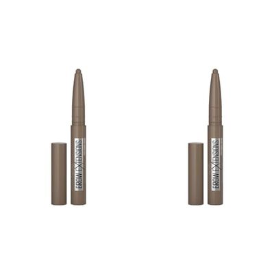 Maybelline New York Brow Extensions Eyebrow Pomade Crayon Defining Eyebrow, 02 Soft Brown (Pack of 2)