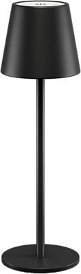 goobay Led-tafellamp, draadloos/traploos dimbaar, met touch-bediening, led-accu, tafellamp voor binnen en buiten, 180 lm en 3000 K warmwit, USB-C, zwart, 72024