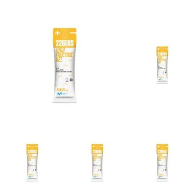 226ERS - High Fructose Gel, Gel Energético para Deportistas, con Maltodextrina y Fructosa, Vegano y Sin Gluten, Aporte Hidratos de Carbono, Sabor Banana, 1 Gel x 80 g (Paquete de 5)