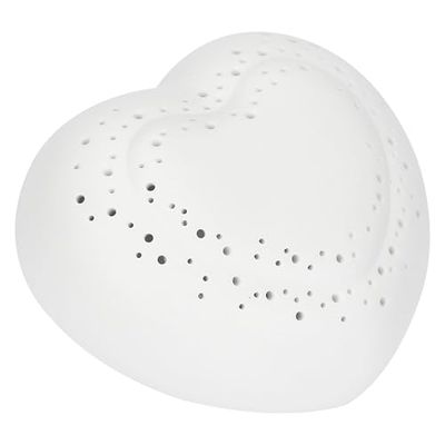 THUN - Mini lampe coeur - porcelaine - Collection Bonbonnière - 10 x 5 x 9 cm
