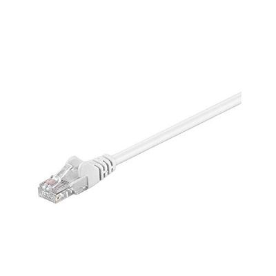 Goobay 68502 CAT 5e Câble de Liaison, U/UTP, Blanc, 10m Longueur de Câble