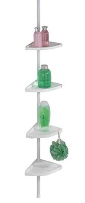 Wenko Borracha telescópica Easy branco - com 4 bordas, alumínio, branco