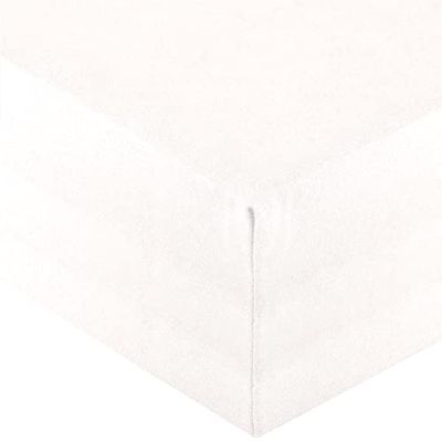 aqua-textil Royal XL Hoeslakens, boxspringbed, waterbed, 200 x 220-220 x 240 cm, sneeuwwit, 210 g/m², jersey, mako-katoen, elastaan, hoeslaken