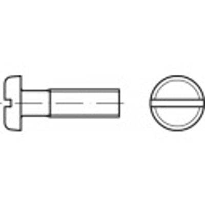 TOOLCRAFT 104490 Viti a testa piatta M3 16 mm Taglio DIN 85 Acciaio galvanizzato zinco 200 pz.