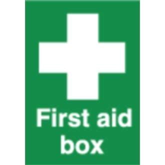 Stalwart W315 First Aid Box Symbol Sign, Self adhesive, Vinyl, 200 mm x 150 mm