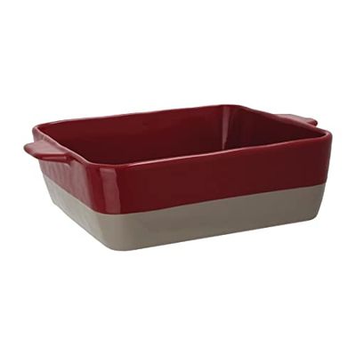 Olympia DB527 - Fuente de horno (cerámica, 0,52 g), color rojo y gris