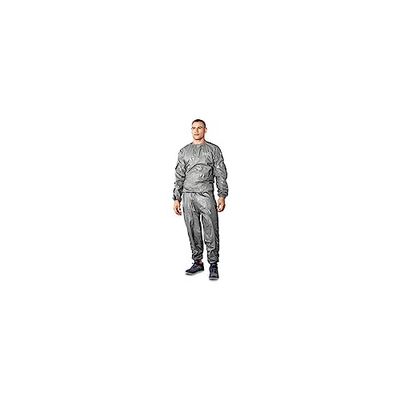 EVERLAST-MEN SAUNA SUIT-GREY/BLACK-L/XL