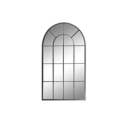 DKD Home Decor Espejo de Pared Negro Cristal Hierro Espejo Ventana 70 x 2,5 x 120 cm 70 x 1,8 x 120 cm