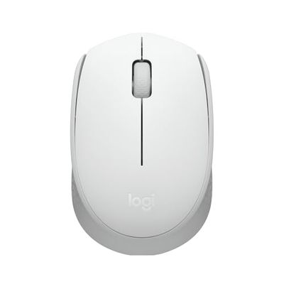 Logitech M171 Wireless Mouse for PC, Mac, Laptop, 2.4 GHz with USB Mini Receiver, Optical Tracking, 12-Months Battery Life, Ambidextrous - White