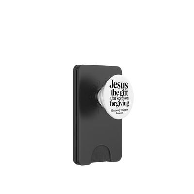 Jesus The Gift That Keeps On Forgiving Christian Religious PopSockets PopWallet for MagSafe