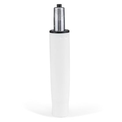 hjh OFFICE 723-10 gasveer maat L 290-400 mm staal wit gasveer voor bureaustoel met dieptevering zilver, 180 kg