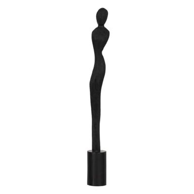 BigBuy Home Decoratieve figuur, zwart, dames, 7,5 x 7,5 x 66 cm