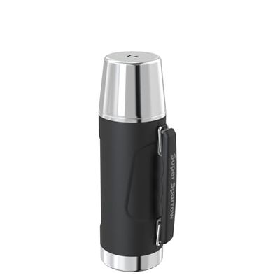 Super Sparrow Flask - Vacuum Insulated Flask - 750ml - Wide Mouth Stainless Steel Water Bottle - BPA-Free - Leakproof Thermal Flask - Vacuum Lid Doubles as Cup