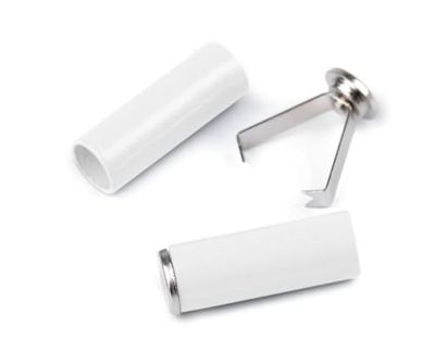 cyclingcolors 4X Terminale Fermacorda 5mm Abbigliamento Rotondi plastico Stop cordone Chiusura Regolabile Cordino Elastico Scarpe Zaini Tenda Campeggio, Bianco