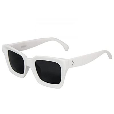 Ocean Sunglasses Fashion Cool Polarized Sunglasses Men Women Ocean White, Unisex Adulti, Bianco Tinta Unita, 50/20/140