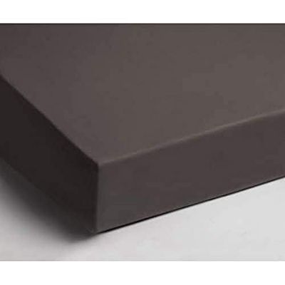 Papillon Fitted Sheet Satin Grey, Cotton, Gray, Bedsheets for Double Bed, 90 x 220 cm