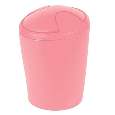 Spirella - Poubelle à bascule MOVE - Design Moderne et Compact - Couvercle Amovible et Facile à Nettoyer - Idéale Salle de Bain ou Cuisine - Vert Foncé - 2L