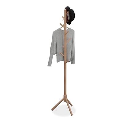 Relaxdays Coat Rack, Natural, 173 x 43.5 x 37 cm