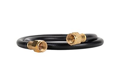 Camco 59913 - Conjunto de mangueira de propano de 3 pés, sino feminino de 3,8 polegadas x sino feminino de 3,8 polegadas, cor preta