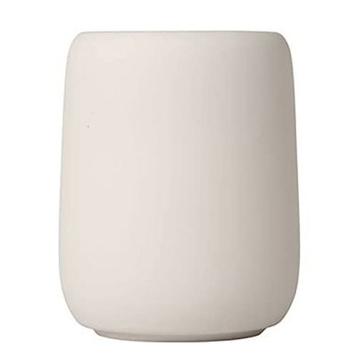 blomus -Sono 69057 Mug à Brosse à Dents en céramique Moonbeam avec Espace pour Brosse à Dents et Dentifrice, Accessoire de Salle de Bain Exclusif (H/l/P) : 11 x 8,5 x 8,5 cm Moonbeam