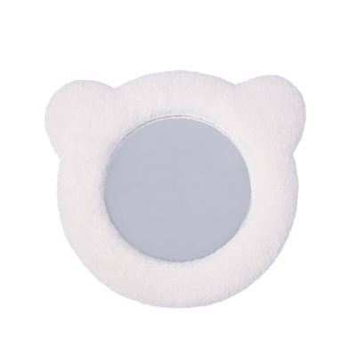 CHILDHOME, Specchio murale Orsetto, Specchio per camera da letto bambino/bambina, 32x32x3cm, robusto, facile da appendere, Orsetto ecrù