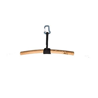 eaglefit Barre de Traction en Bois au Montage au Plafond - Corde et Mousqueton, 60 cm