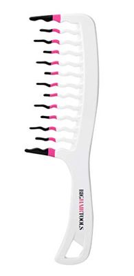 Big Hair Tools Peigne à dents larges ondulées Blanc Taille XL
