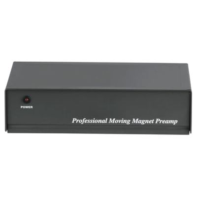 Hama | Pré-amplificador de phono para gira-discos (Preamp 230V, equalização RIAA, conectores banhados a ouro, 50 Hz, 300 mA) preto