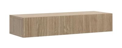 Selsey Entreeconsole, hangend, 90 x 17 cm, consoletafel met lamellade, geolied eiken Nolie