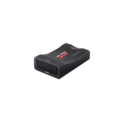 Sky Vision SCART naar HDMI-converter, SCART naar HDMI-adapter, PAL en NTSC-ondersteuning, 720p/1080p upscaling voor oude consoles, dvd-spelers, VHS-recorder en tv-ontvangers