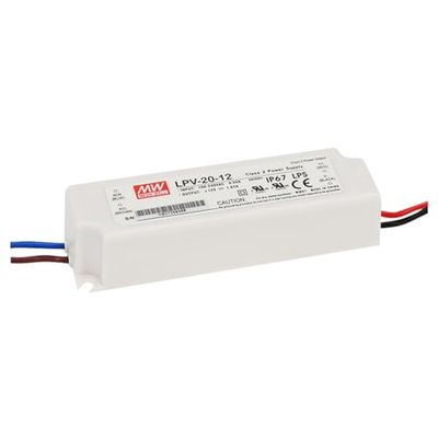 Mean Well LPV-20-12 Bloc d'alimentation pour Ordinateur 20 W Blanc