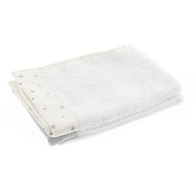 Cambrass - Lot de 2 Serviettes éponge pour bébé Super absorbantes avec Fibre de Tencel-Magique Gris 25 x 35 x 1 cm