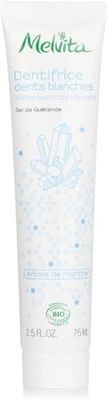 Melvita, Dentifrice naturel éclaircissant aux ingrédients soigneusement sélectionnés pour une hygiène bucco-dentaire optimale, parfum vanille agréable, tube pratique de 75 ml