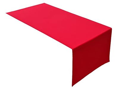 Lemos Home Table Runner, Table Linen Made from 100% Cotton, Concept Collection, Choice of Colours and Sizes (Table Runner - 30 x 100 cm, Red)