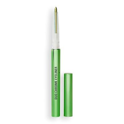 Revolution, Metallic Duochrome Eyeliner, Smudge-Proof Pencil, Waterproof, Colour-Shifting Iridescent Formula, Vegan & Cruelty-Free, Shifted Sparkle Green, 0.2g