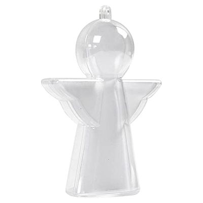 Decoration Angel, H: 10 cm, transparent, 4pcs