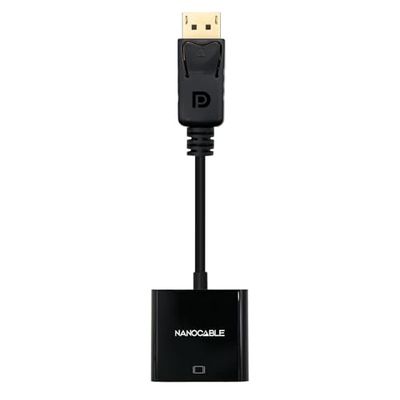 Blendend Conversor de DisplayPort macho a SVGA hembra, color negro, longitud de 15 cm. Ideal para conectar tu PC a monitores con entrada SVGA.