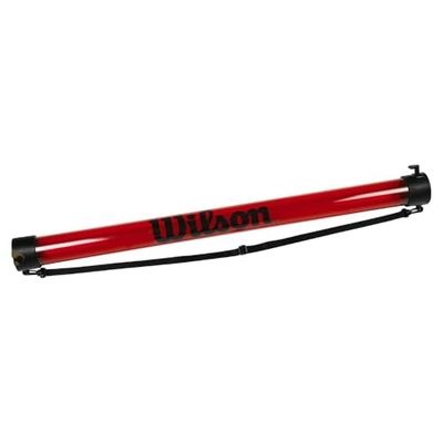 Wilson WRZ323800, Tubo Raccogli Palline, Contiene Fino a 18 Pezzi Unisex – Adulto, Rosso, Taglia Unica