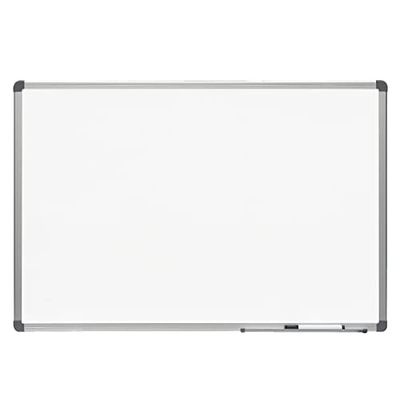 Pizarra Magnética, Pizarra Blanca Pared, Pizarra de Rotulador Marco Aluminio, Pizarra Magnética Vitrificada para Uso Escolar, Laboral o Personal, Superficie Suave y Brillante - Ofituria (90x60cm)