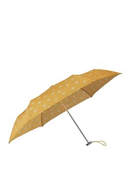 Samsonite Alu Drop S - 3 Section Manual Flat paraplu, 23 cm, geel (Yellow Polka Dots)