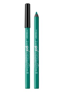 Deborah Milano - Matita Occhi 2 in 1 Gel Kajal e Eyeliner, Waterproof fino a 24H, Lunga Durata, Pigmenti Intensi e Texture Burrosa, Dona uno Sguardo Intenso e Definito, 08 Light Green, 1.21 gr