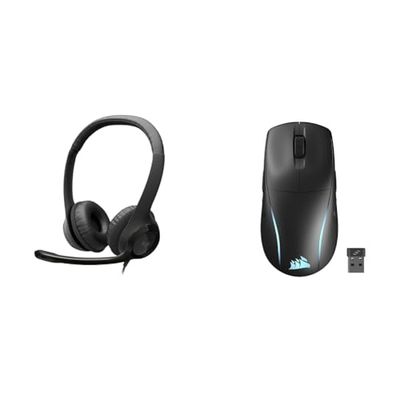 Logitech H390 Casque Filaire & Corsair M75 Wireless RGB Souris de Jeu