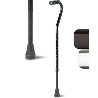 Medline Bariatric Cane with Offset Handle, Black