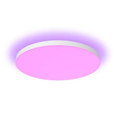 Philips Hue Datura, Pannello da soffitto Smart LED (rotondo grande 57,4 x 57,4 cm),Luce Bianca e Colorata, 4850 lm, Compatibile con Bluetooth, Controllo vocale con Alexa, Apple Home e Google Assistant