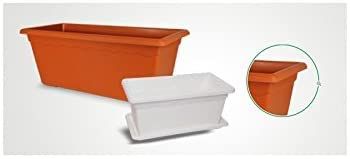 Jardinière Vulcano 80 (80 x 39 x 34 h) Blanc
