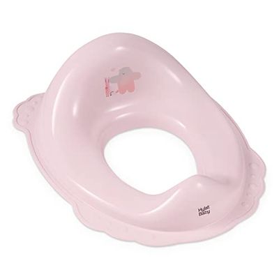 Hylat Babytoalettsits barn hjälpsam för toalettträning, för flickor och pojkar, massivt material, halkfritt gummi, färg: rosa, motiv: vänner, varumärke: Hylat Baby