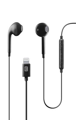 cellularline - EAGLE - Auricolari a Capsula con Filo e Microfono - Connettore Lightining - Colore Nero