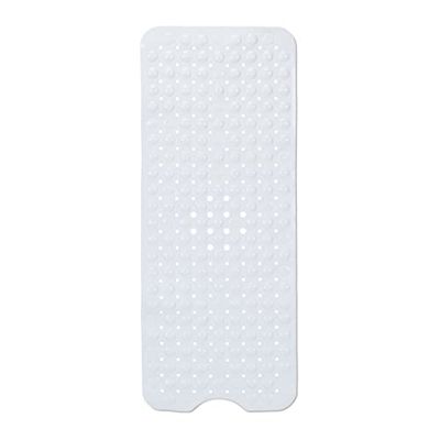 Relaxdays Bath Mat, Extra Large Bath Mat, Suction Cups, Massage, Non-Slip Bath Mat, 100 x 40 cm, Anthracite, Pack of 1